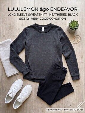 Lululemon &go Endeavor Long Sleeve Sweatshirt Size 12